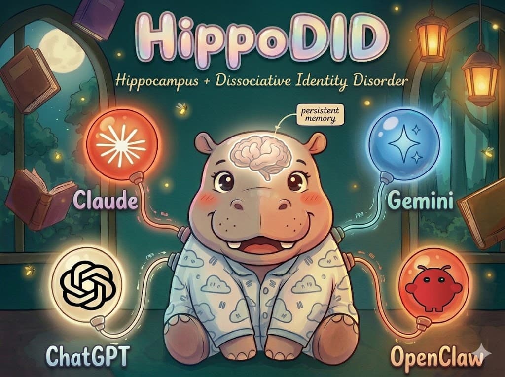 HippoDid — persistent memory for AI agents, connecting Claude, Gemini, ChatGPT and OpenClaw